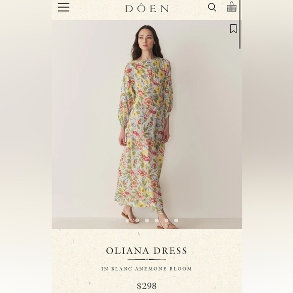 ISO TRADE Doen Oliana Dress in Blanc Anemone Bloom - Picture 4 of 12